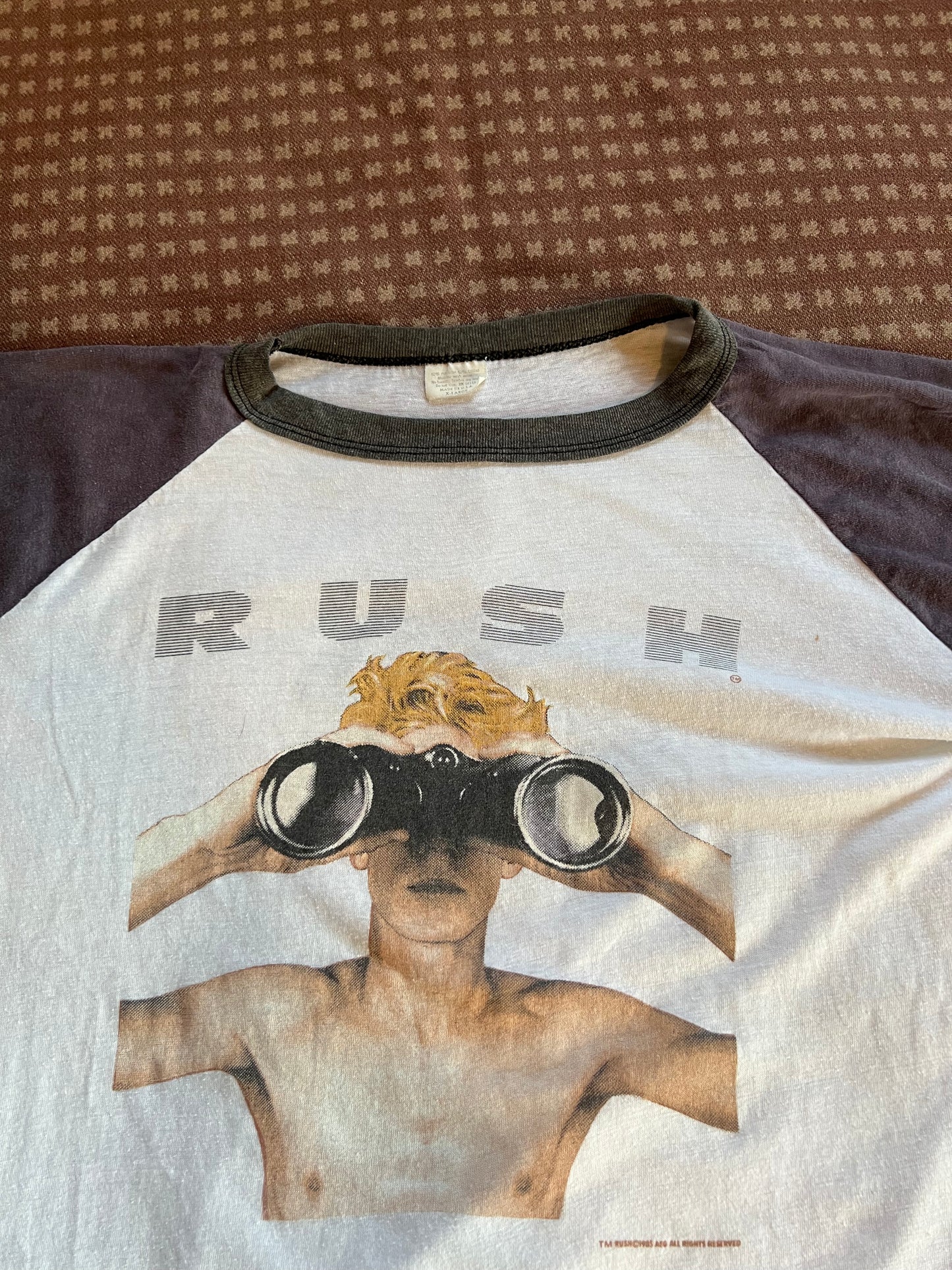 1985 Rush "Power Windows Tour" Raglan Shirt (XL)