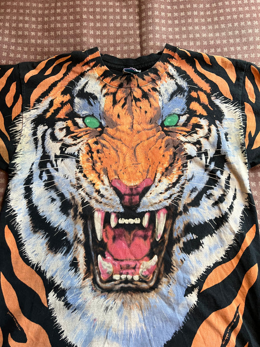 1995 John Connell Liquid Blue Tiger Shirt (L)