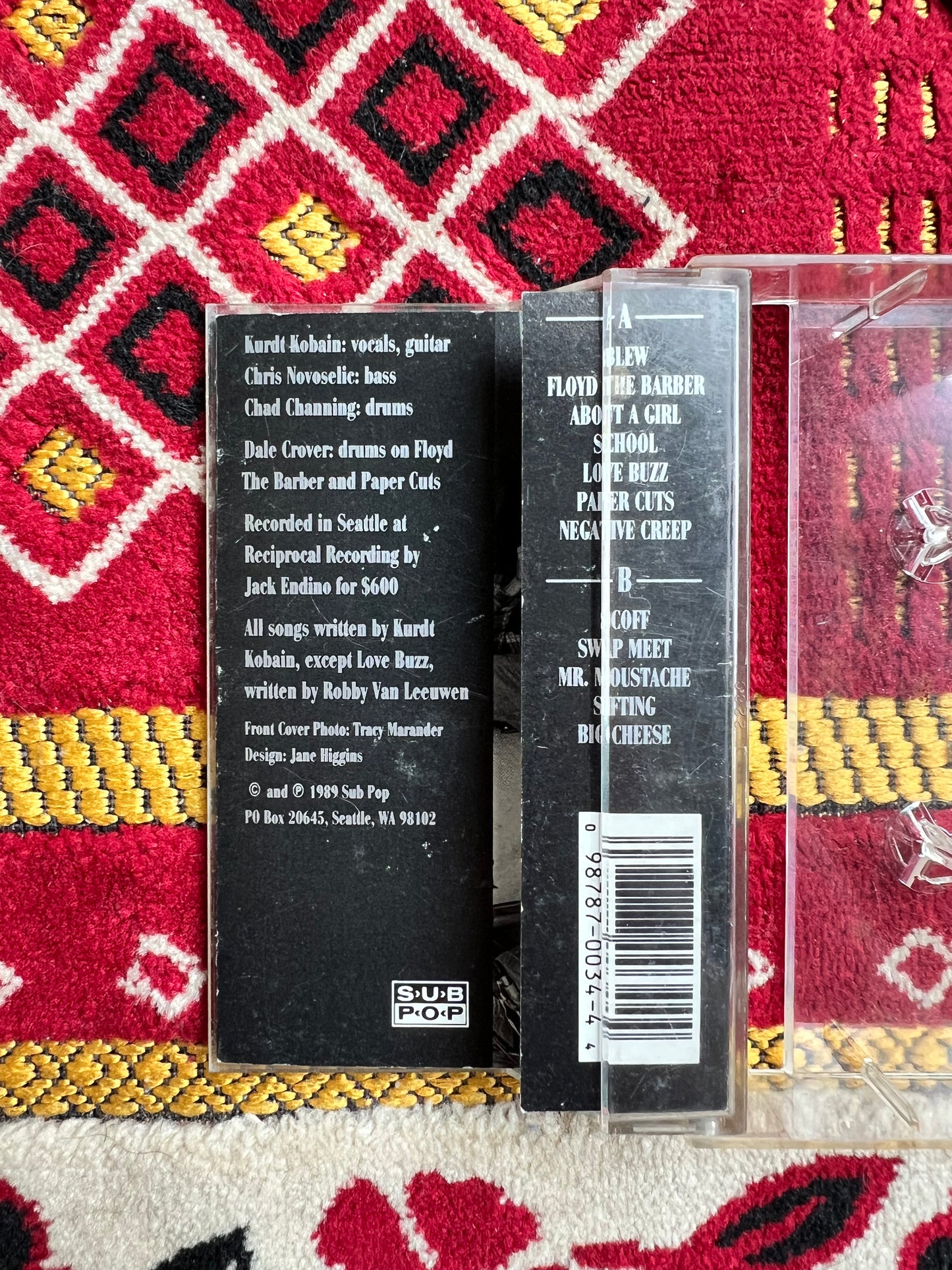 1989 Nirvana "Bleach"Cassette Tape