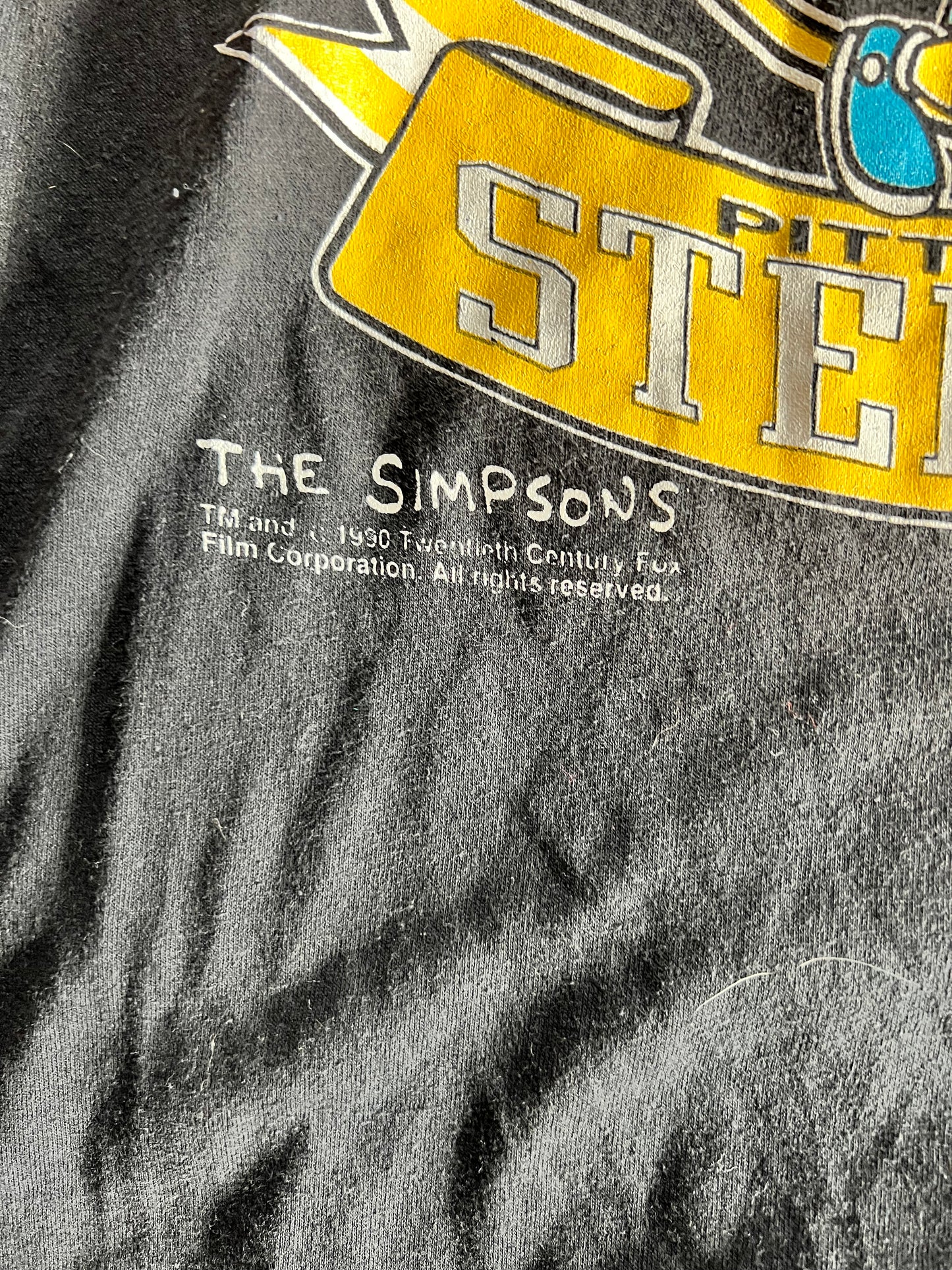 1990 Bart Simpson Pittsburgh Steelers Shirt (XL)